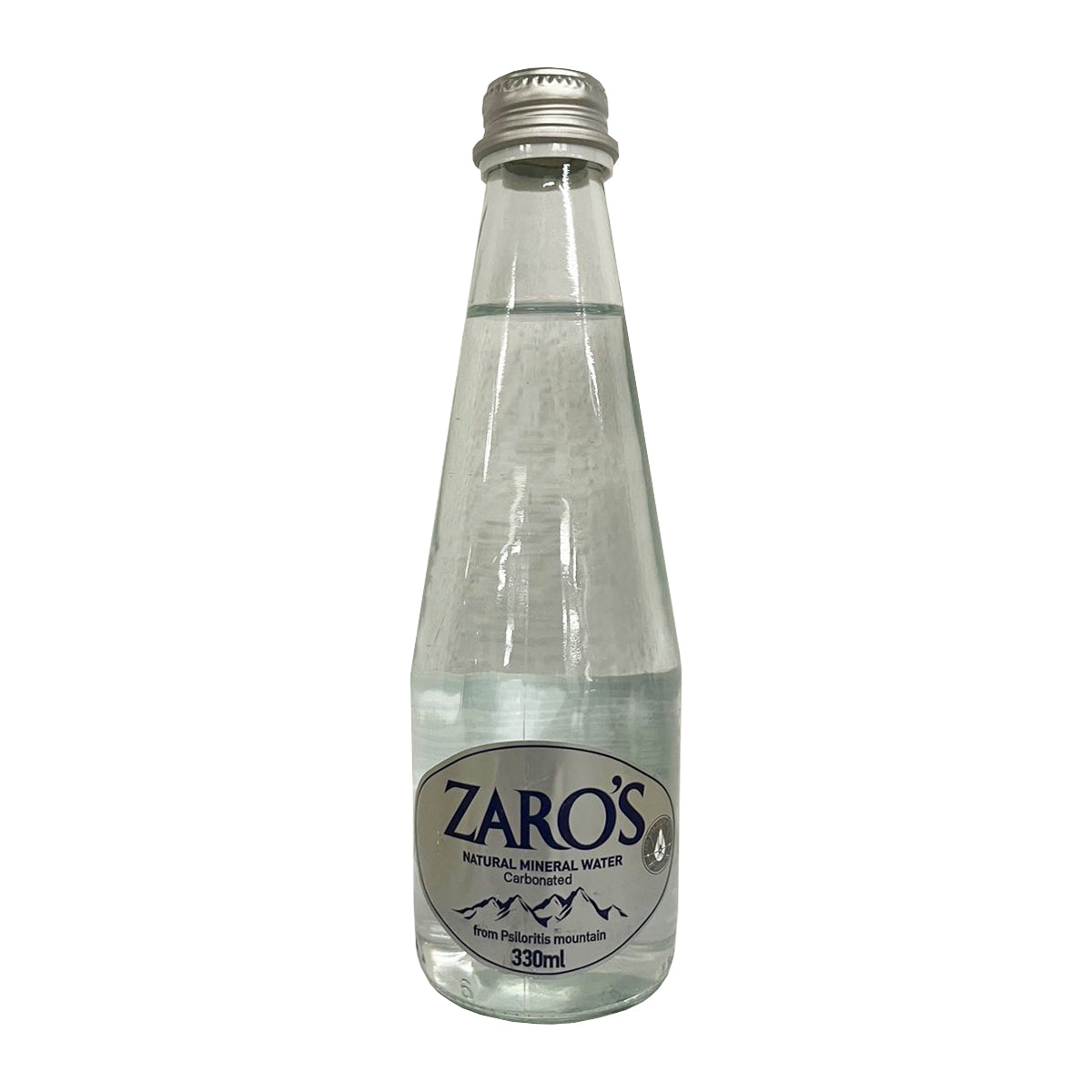 Zaro’s Sparkling Ανθρακούχο Μεταλλικό Νερό Γυάλινη Φιάλη 330 ml